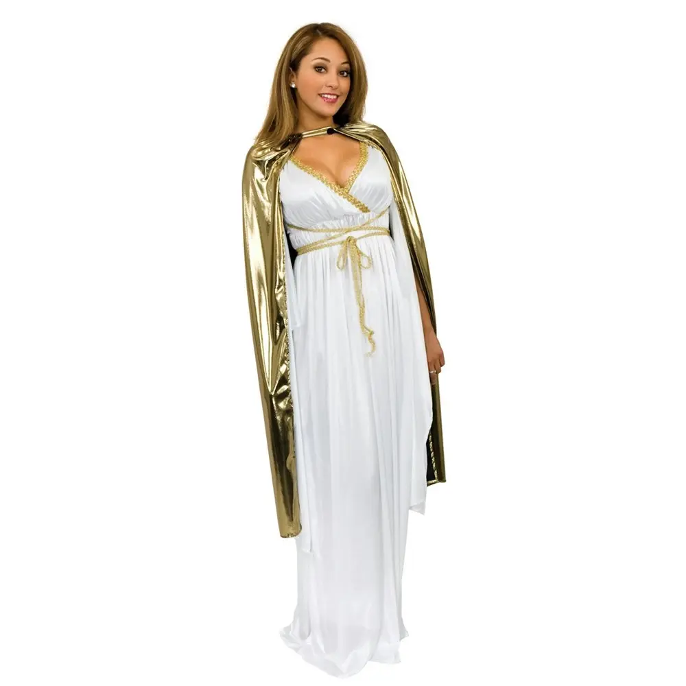 2x Rubies Royal King/Queen Cape Cloak Halloween Costume Dress Up Gold One Size - Fashion