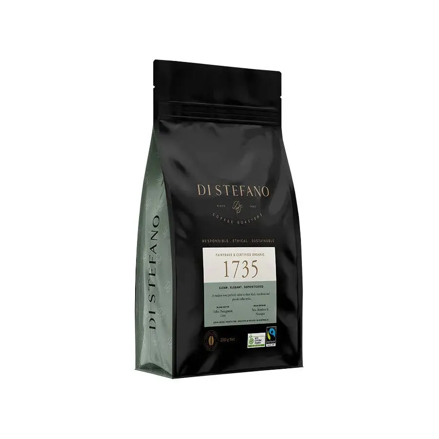Di Stefano Medium Roast Coffee Beans Specialty Fair Trade 1735 Blend 250g Drink - Groceries
