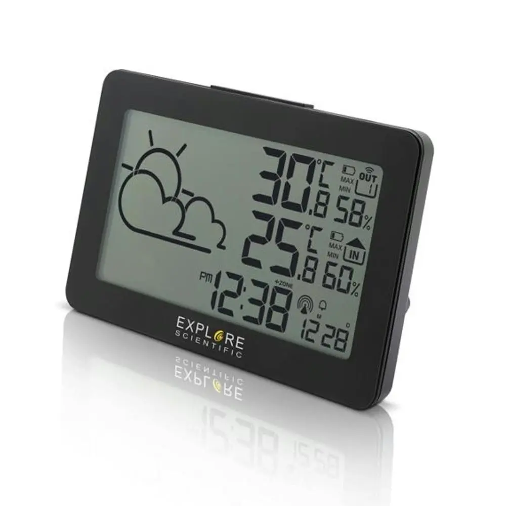 Explore Scientific 18.5cm Large Display Weather Station Temperature/Humidity - Home & Garden