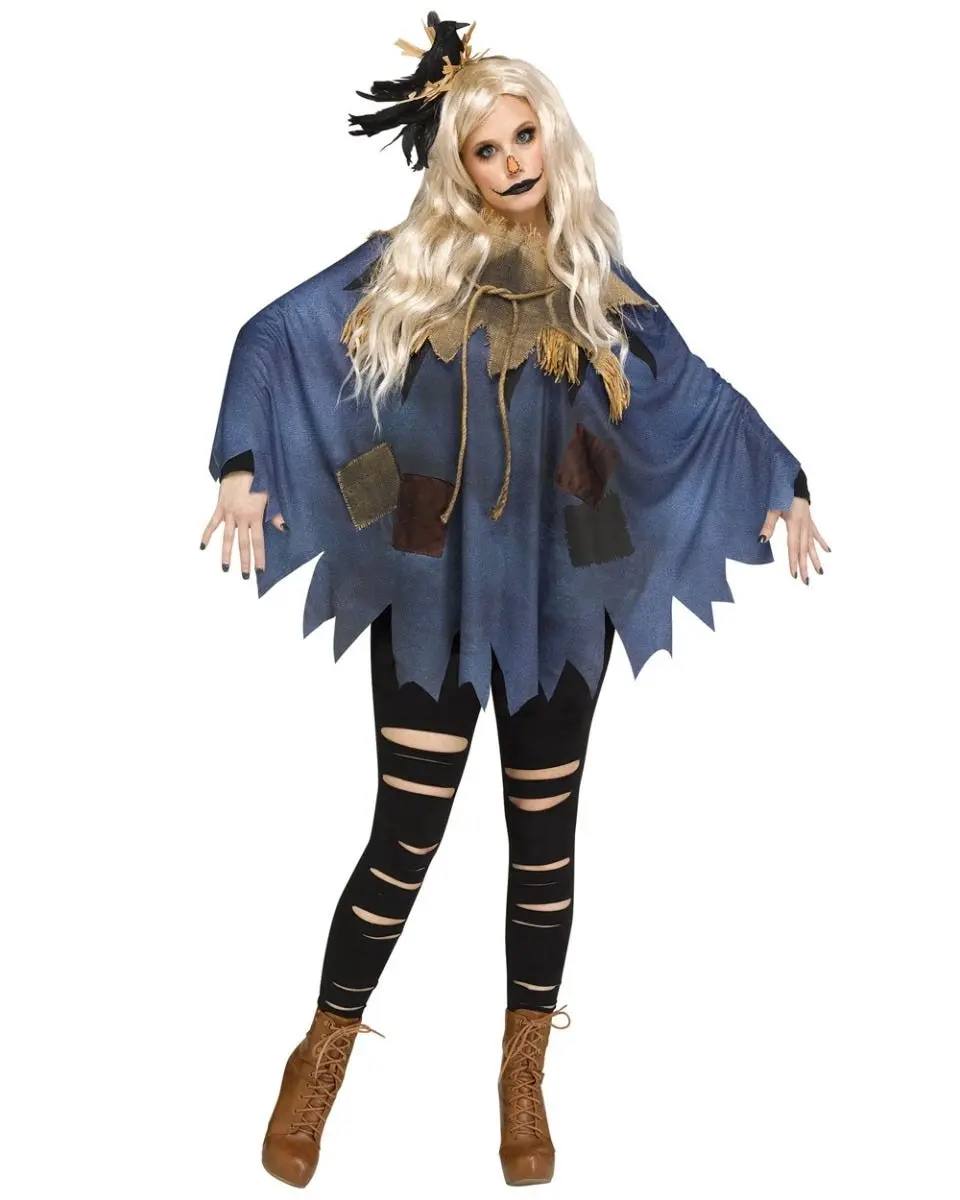 Scarecrow Poncho Halloween Costume - Fashion