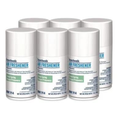 Boardwalk 914 Metered Air Freshener Refill, Forest Spring, 7 Oz Aerosol Can, 6/carton