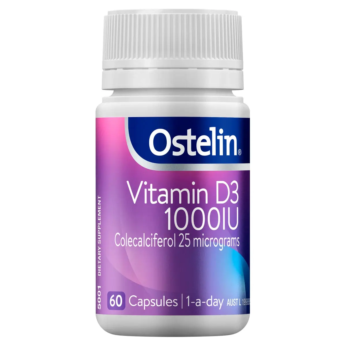 Ostelin Vitamin D3 1000IU 60 Capsules - Health