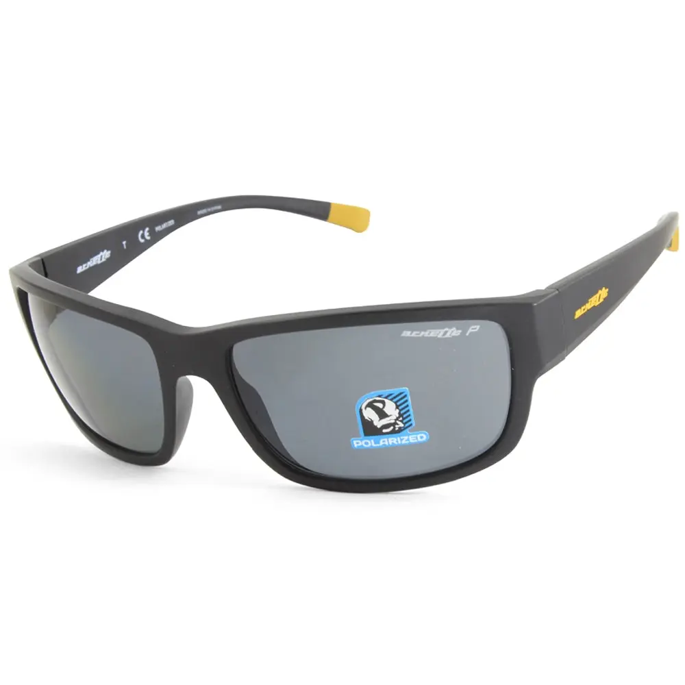 Arnette Bushwick Matte Black/Dark Grey Men's Polarised Sunglasses AN4256 01/81 - Fashion