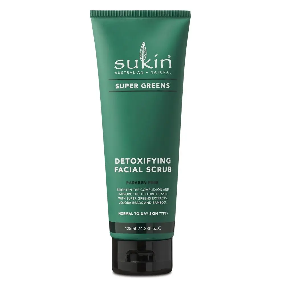 SUKIN Super Greens Detoxifying Facial Scrub 125mL - Beauty