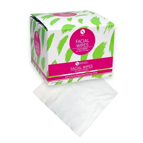 Sofeel Lint Free Facial Wipes 33 x 33cm 75 Pack x8 - Beauty
