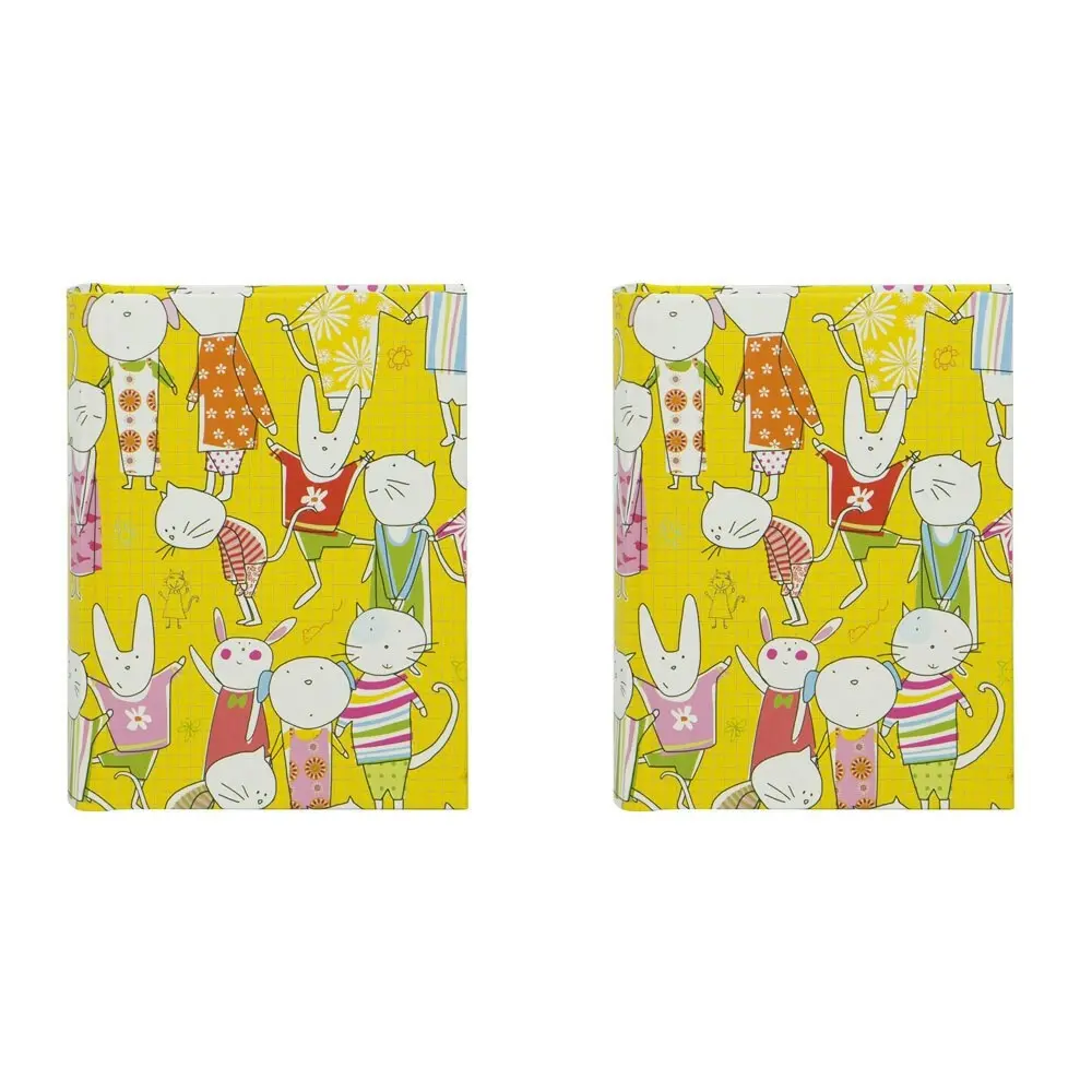 2x Lantern Studios Animal Playdate 64-Pocket 12x16cm Photo Album Book Character