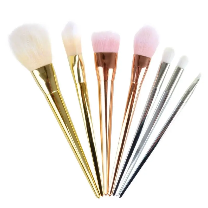 7 Piece Travel Brush Set Professional Fiber Makeup Brush Multi Task Brush - Beauty