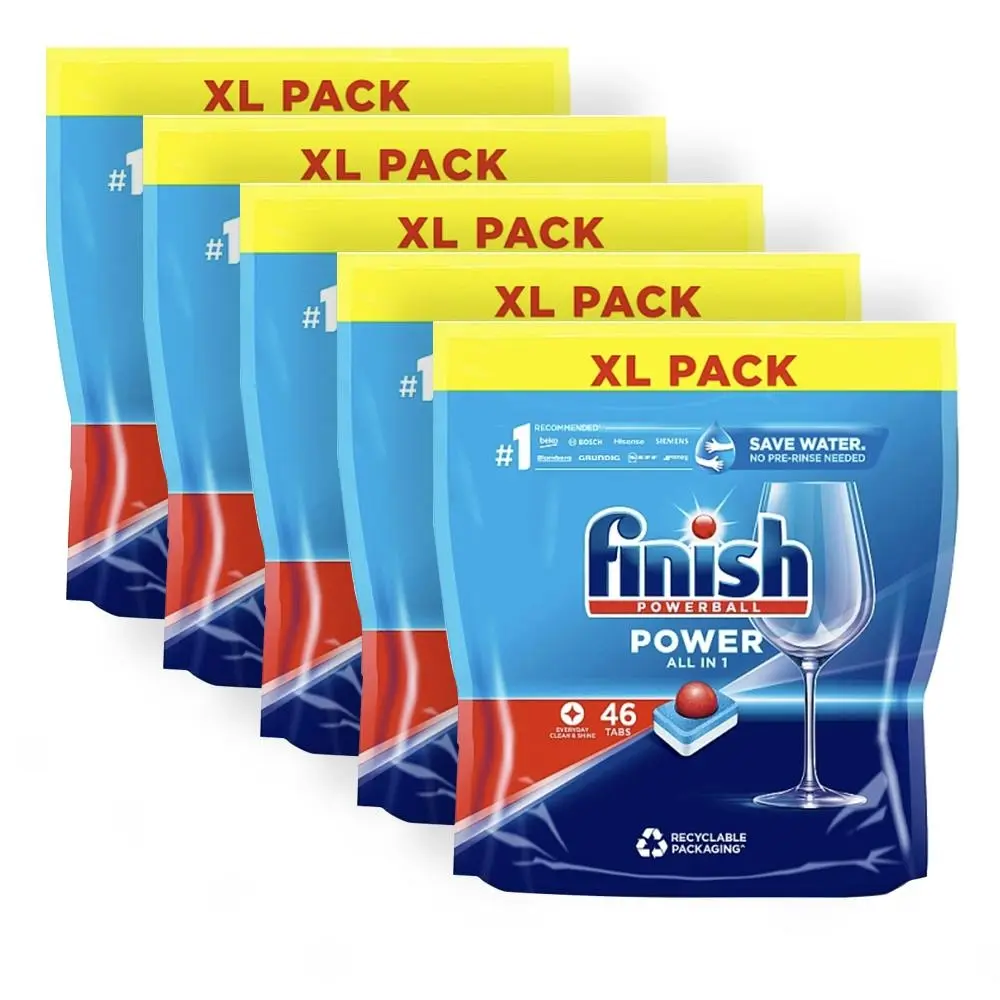 Finish 230 x Powerball All-in-1 Dishwashing Tablet Pods - Regular (5 x 46 Pack)