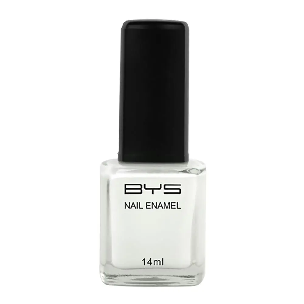 BYS French White Nail Polish Enamel Lacquer Gloss Long Wearing Quick Dry 14ml - Beauty