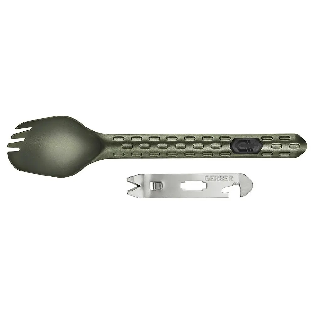 Gerber Devour Spork Camping Fishing Hiking Utensil | Green 31003423 - Sports & Outdoor