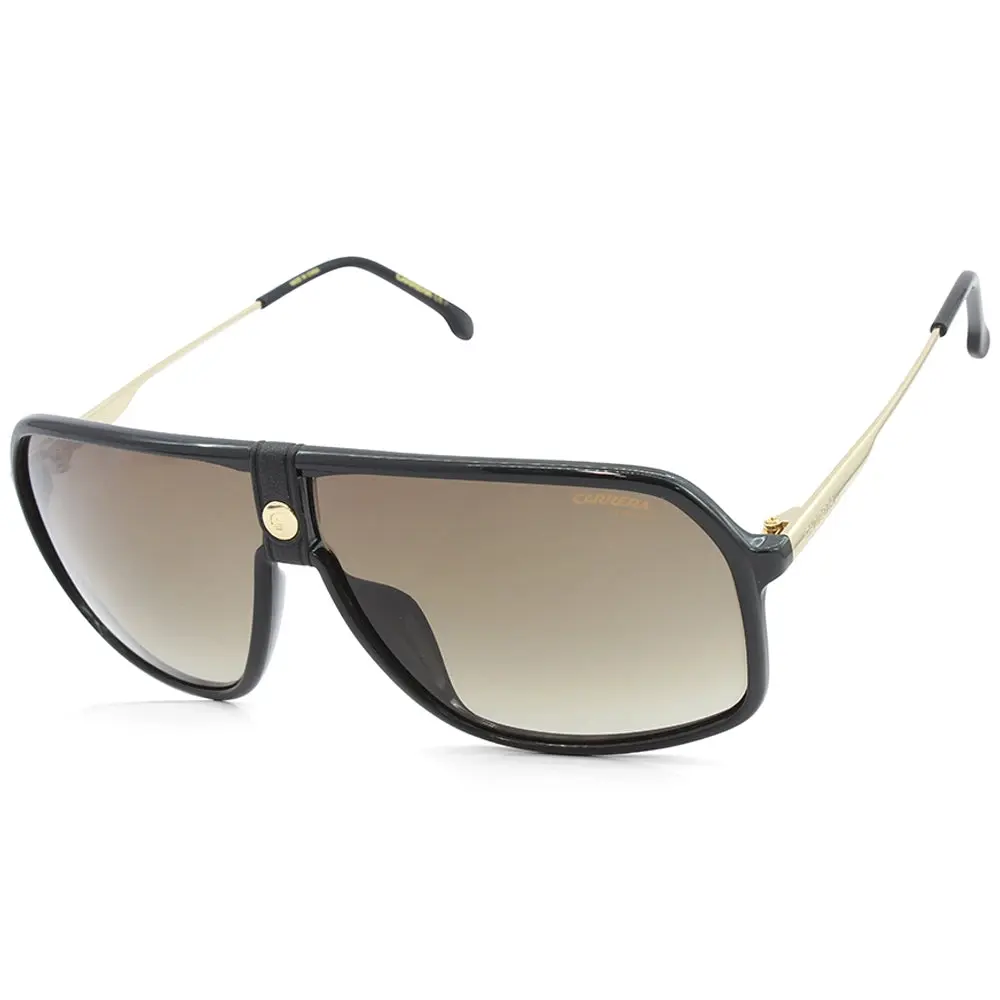 Carrera Shiny Black/Brown Gradient Men's Designer Sunglasses 1019/S 807 HA - Fashion