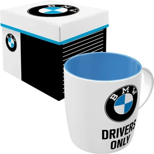 Nostalgic Art BMW Drivers Only 330ml Ceramic Cup Novelty Mug/Gift Box Combo - Home & Garden