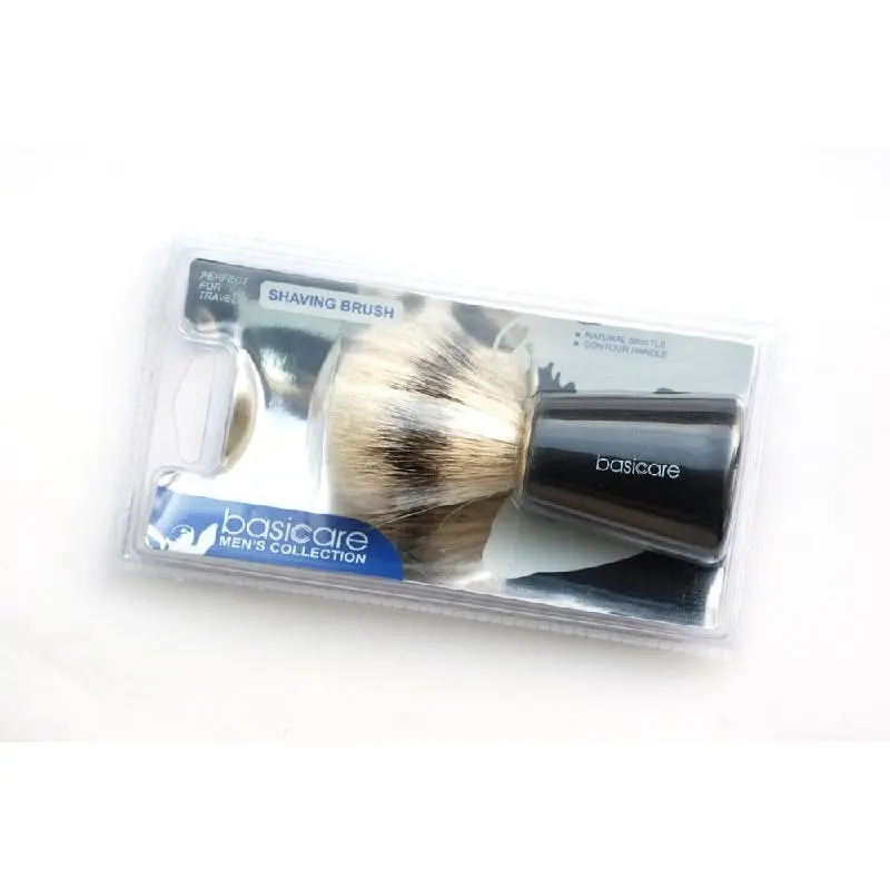 Basicare Mens Shaving Brush Soft Boar Bristles Comfortable Travel Use - Beauty
