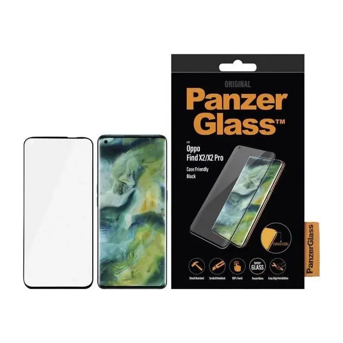 PanzerGlass Case Friendly Screen Protector/Cover For Oppo Find X2/X2 Pro Black - Electronics