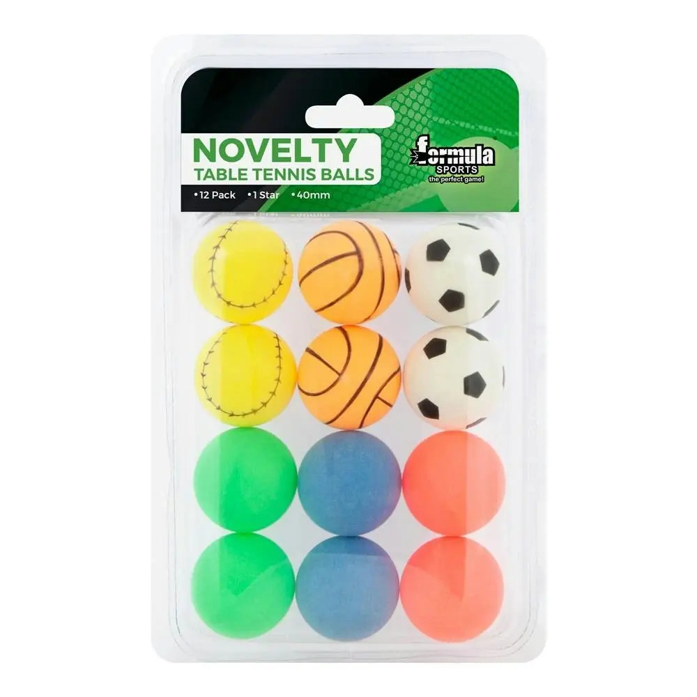 12PK Formula Sports Novelty 40mm Table Tennis Balls Ping Pong Sports Accessory - Sports & Outdoor