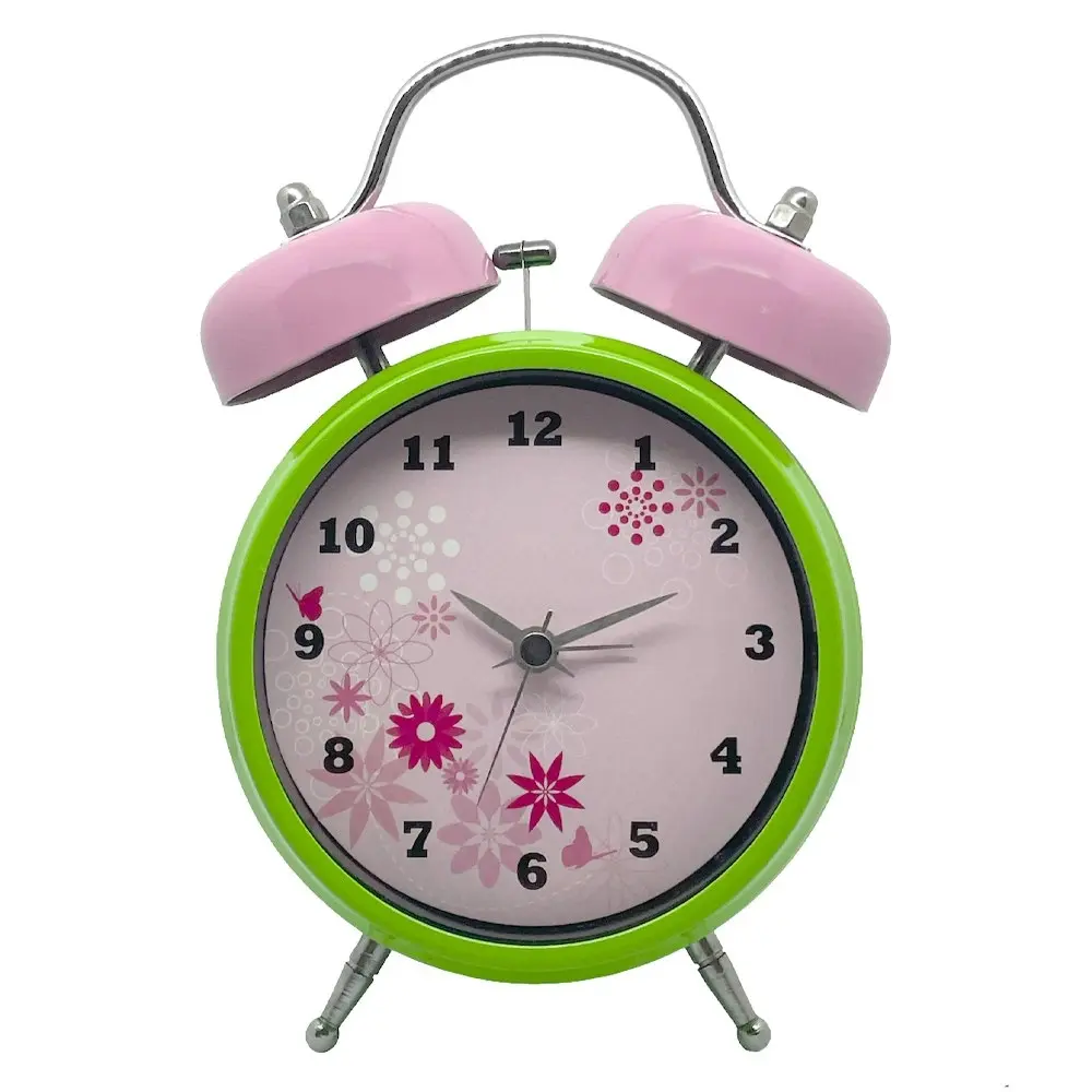 Tik Tok Tubell Kids/Childrens Analog Desk Standing Alarm Clock Time 12x20cm Pink - Home & Garden