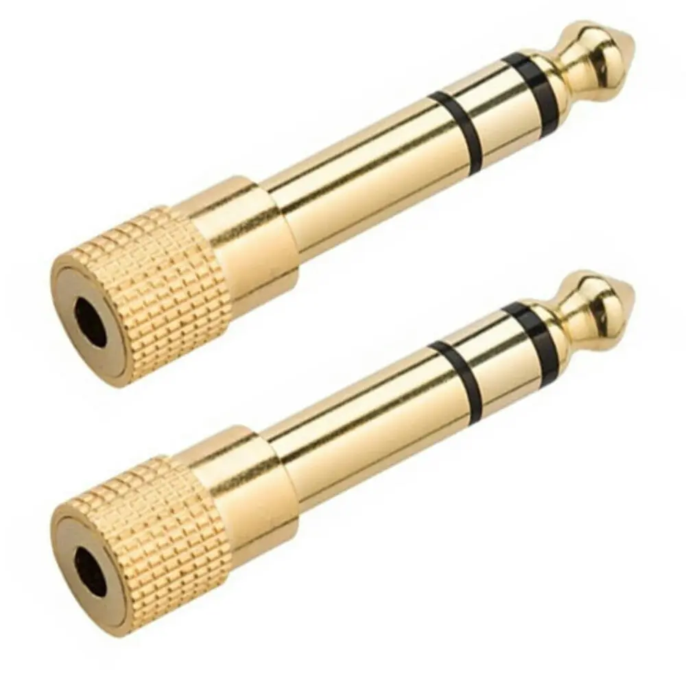 2PK Westinghouse Stereo Jack Adapter 3.5mm Female to 6.3mm Male Plug Gold Plated - Electronics