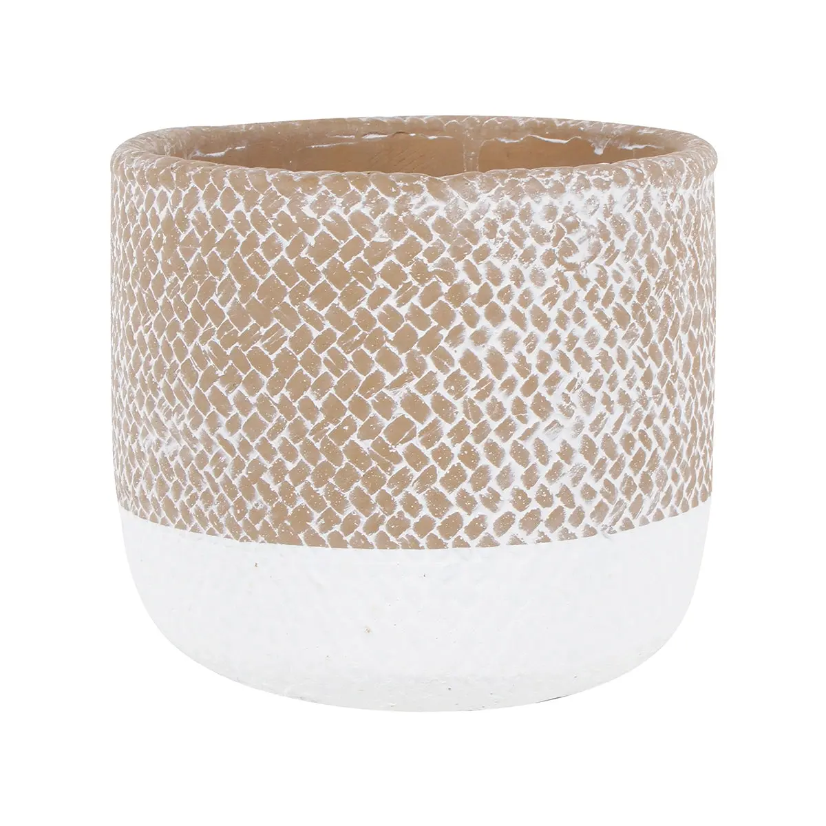Bipin Cement Pattern Pot 18 x 16 cm - Home & Garden