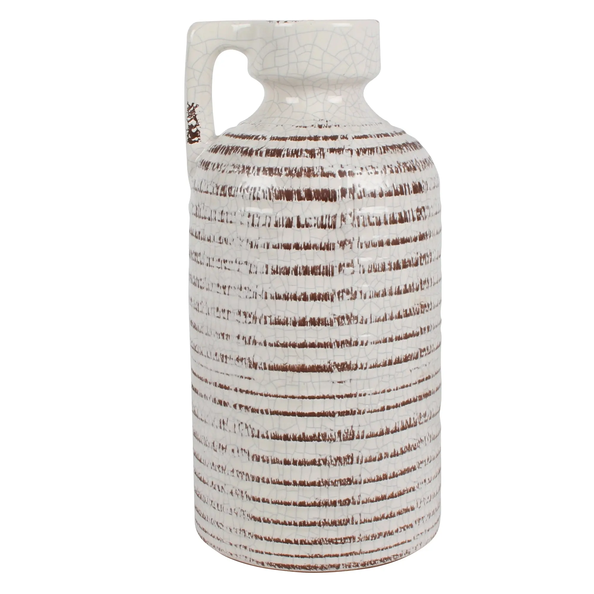Leif Ceramic Vase White 30 x 15cm - Home & Garden