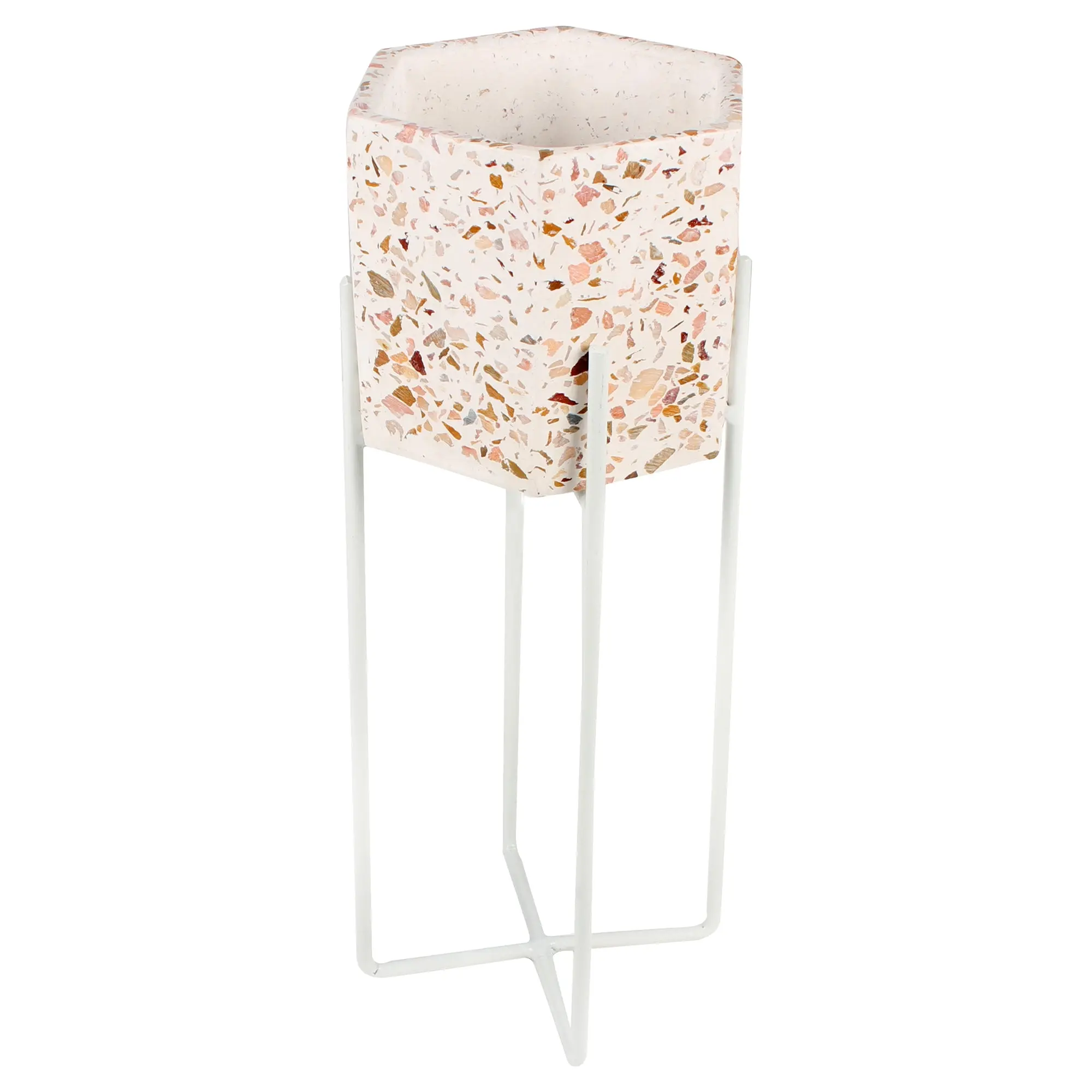 Luca Terrazzo Planter Stand 34 x 14 x 12cm - Home & Garden