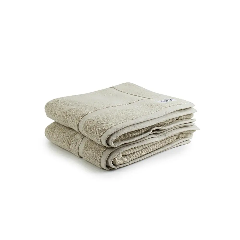 2pc Onkaparinga 60x90cm Cotton Flinders Premium Bath Mats Set 800GSM Linen - Home & Garden