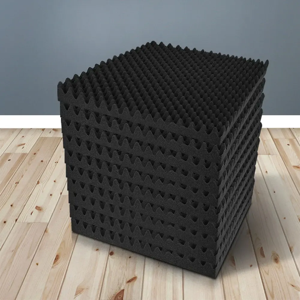 Alpha Acoustic Foam 40pcs 50x50x5cm Sound Absorption Proofing Panels Eggshell - Hardware