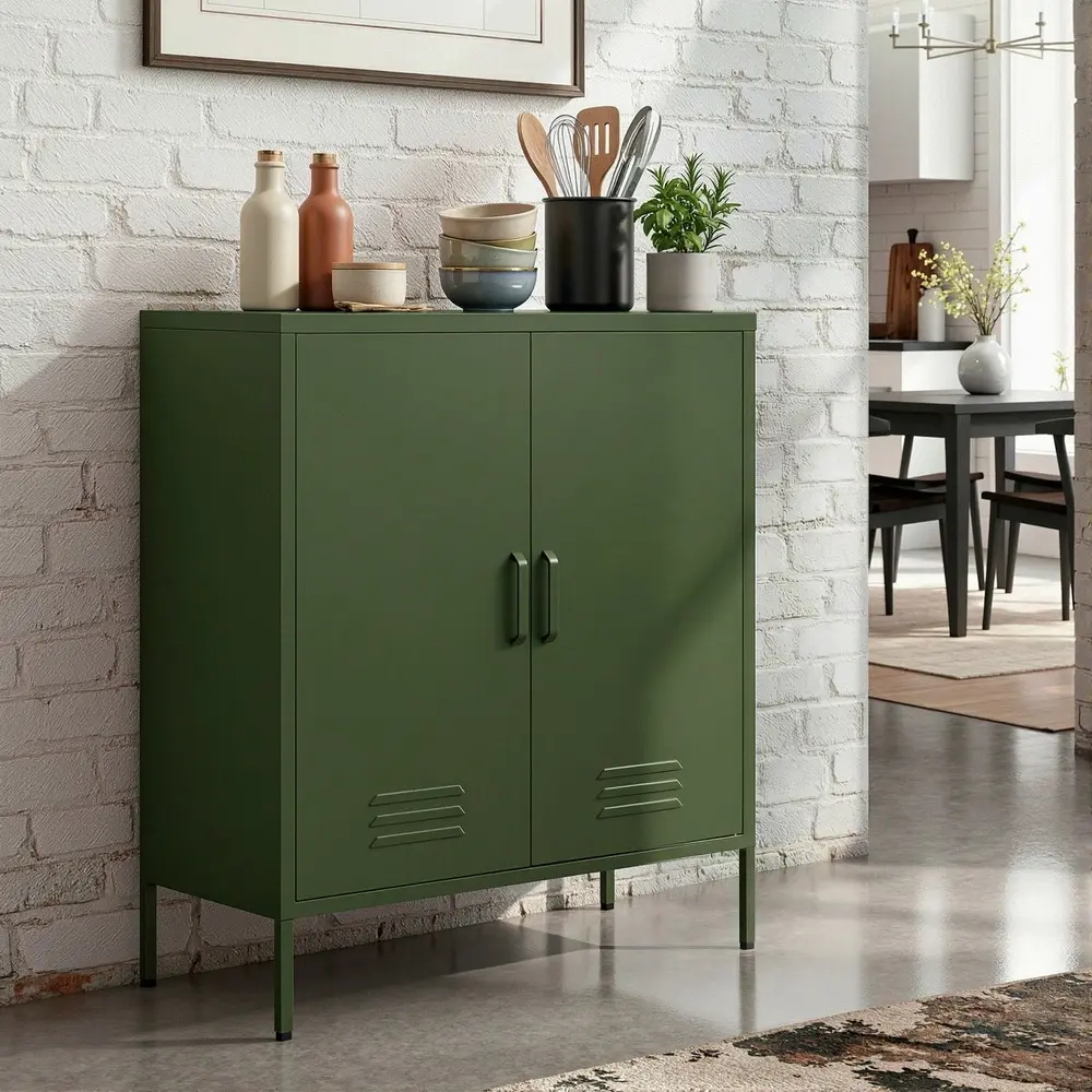 Artiss Buffet Sideboard Metal Cabinet - SWEETHEART Green