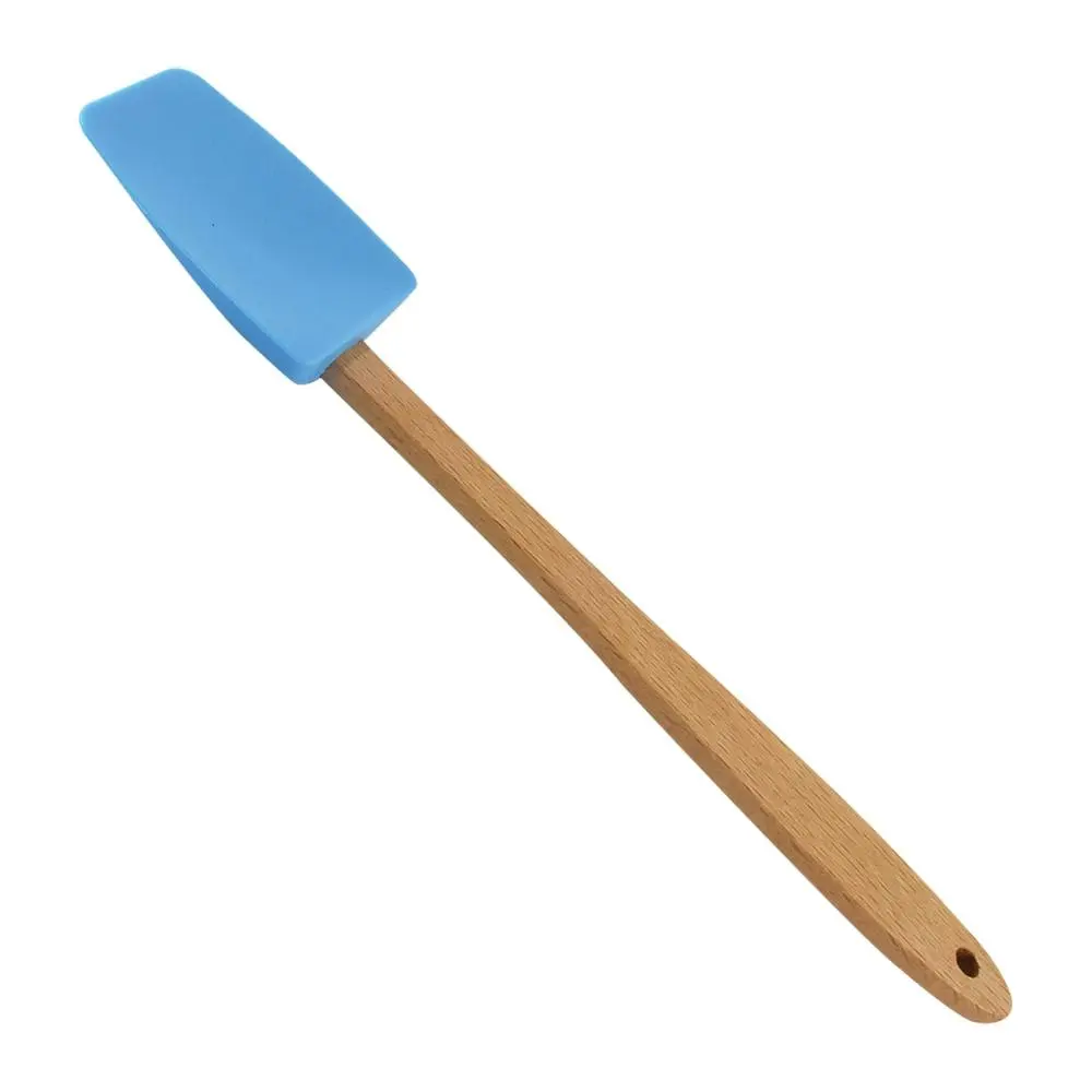 R&M Silicone Coloured Mini Spoon Spatula w/Wood Handle Utensil Assorted - Home & Garden