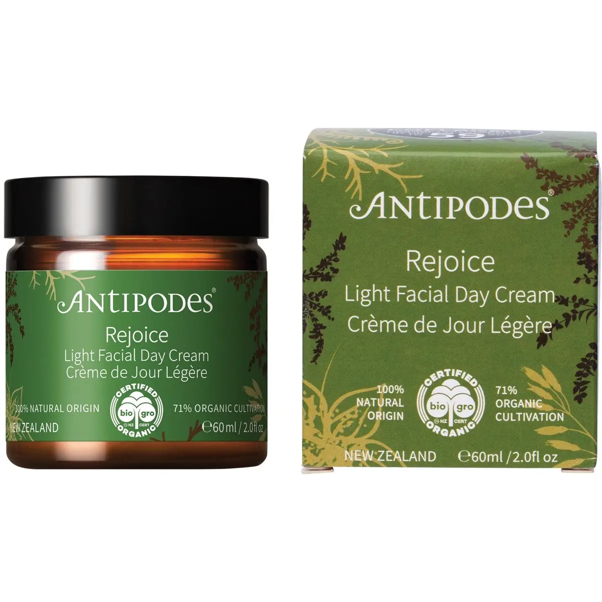 Antipodes Organic Rejoice Light Facial Day Cream 60ml - Beauty