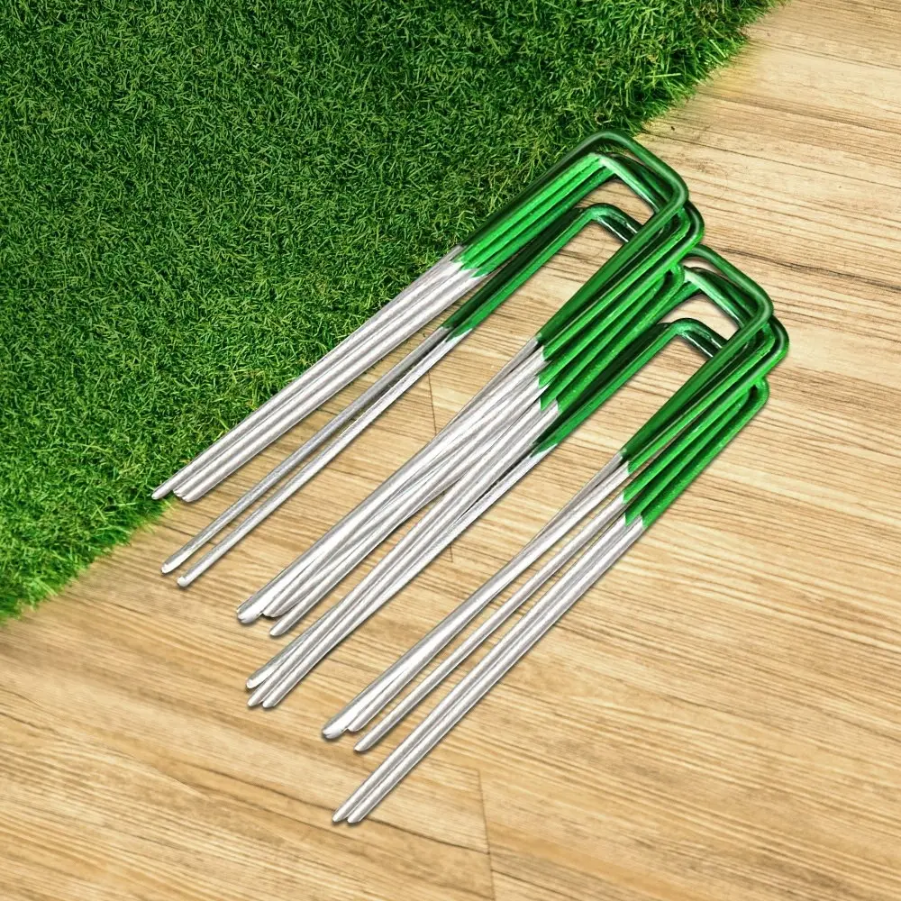 Prime Turf Artificial Grass 200pcs Synthetic Pins Fake Lawn Turf Weed Mat Pegs Joining Tape - Home & Garden