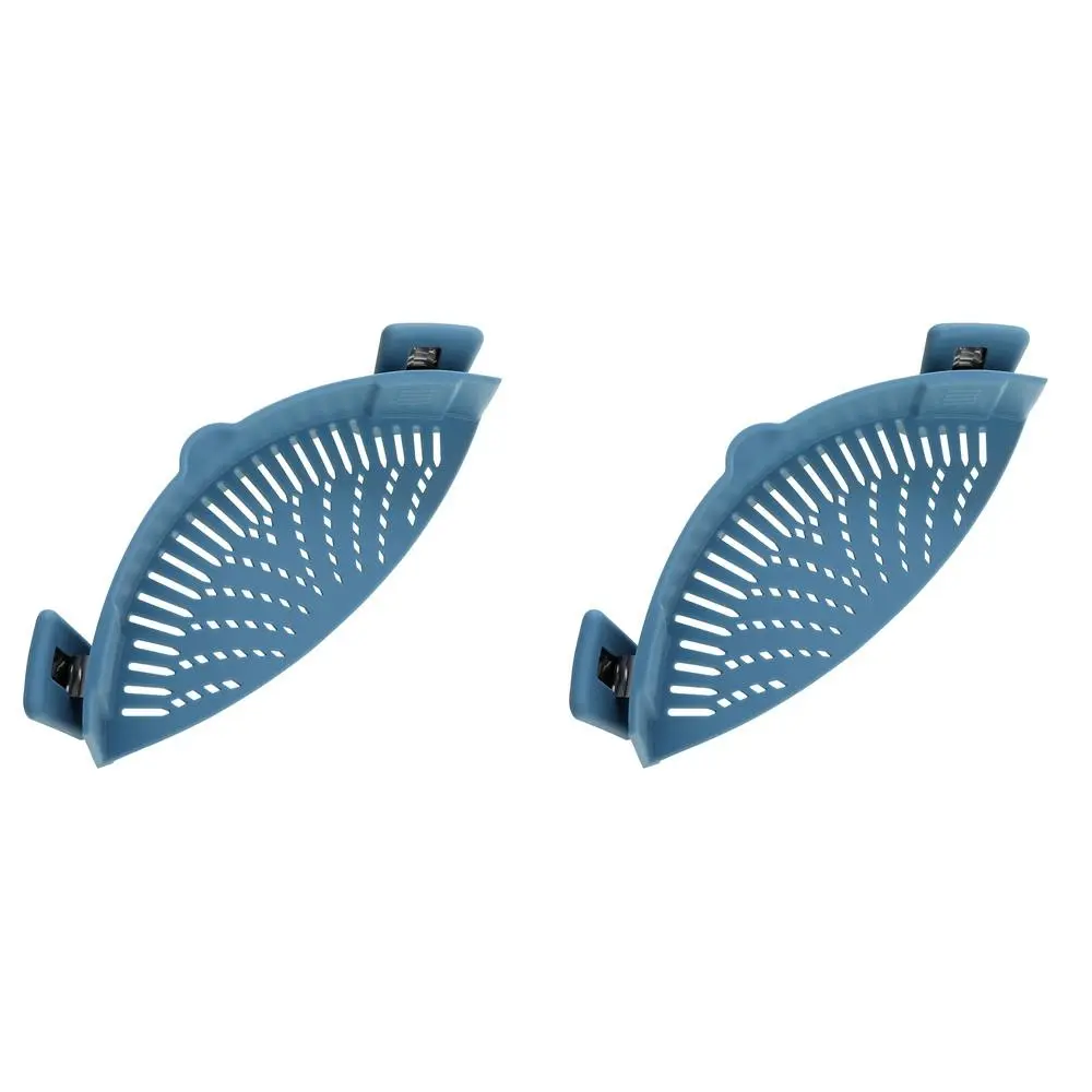 2PK Wiltshire Sturdy 100% Food Safe Silicone Clip-On Pot Spout Basket Strainer