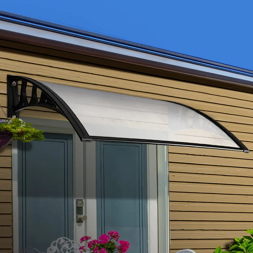 Instahut Window Door Awning 1mx1.2m Transparent - Home & Garden