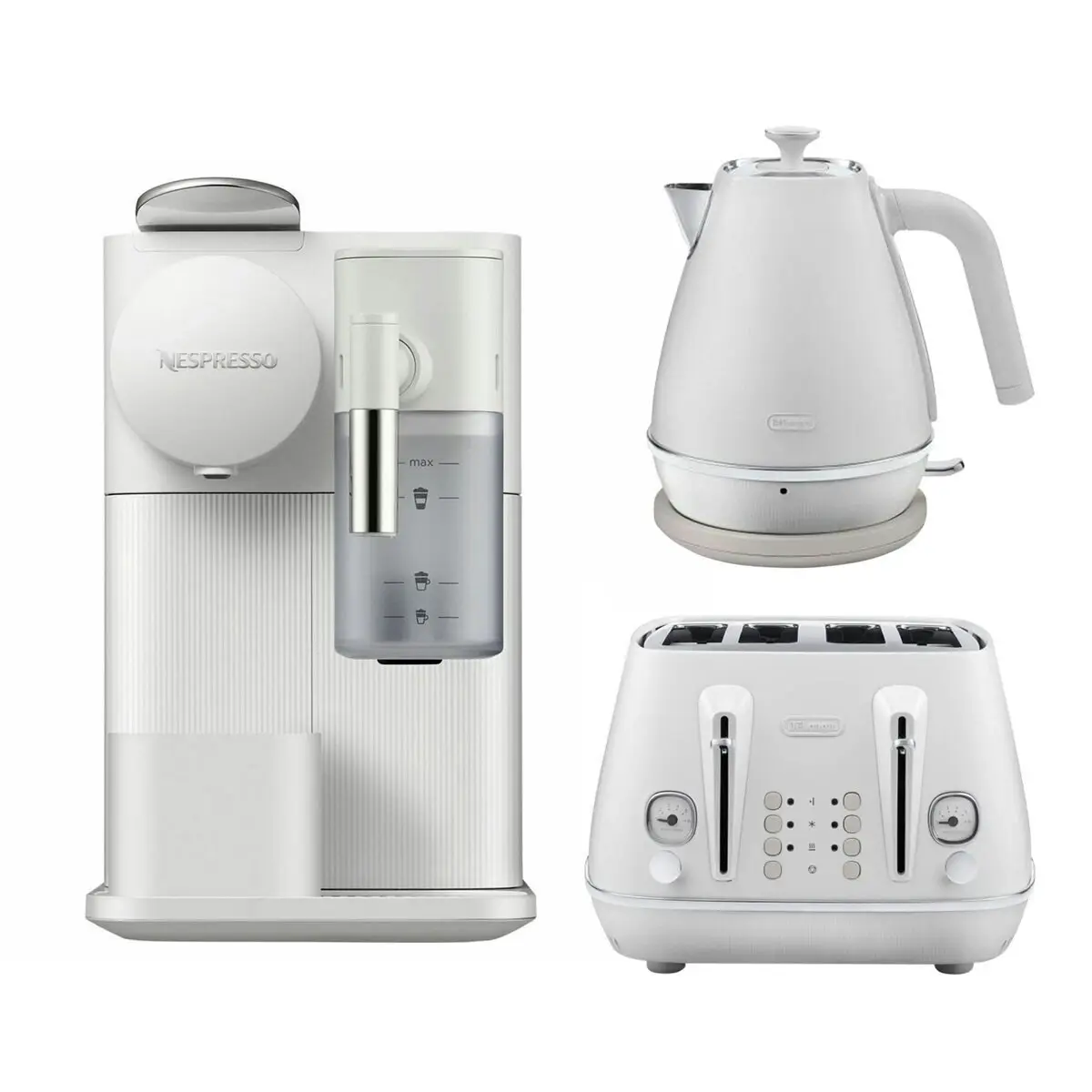 De'Longhi Distinta & Lattissima Breakfast Pack White - Up to 70% off Branded Appliances