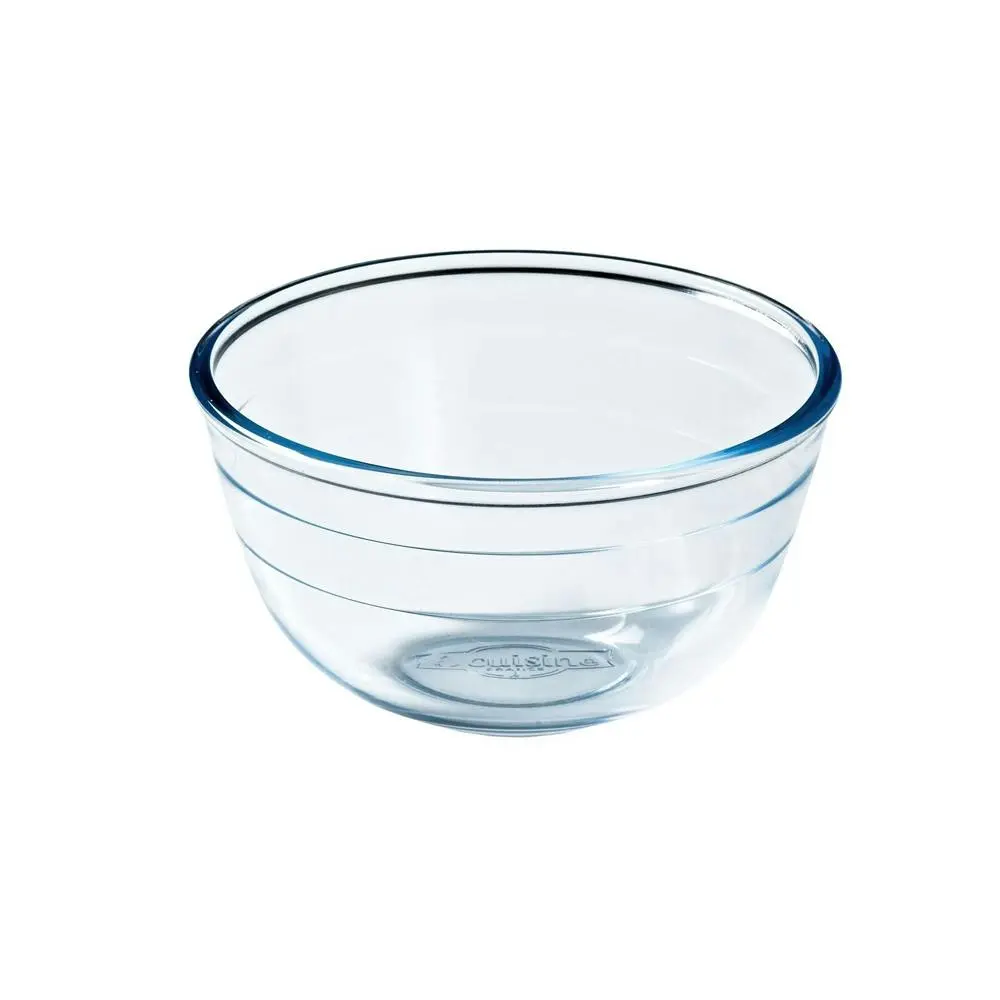 O Cuisine 17cm/1L Glass Mixing Bowl Dish Round Kitchen Baking Cookware Clear - Home & Garden