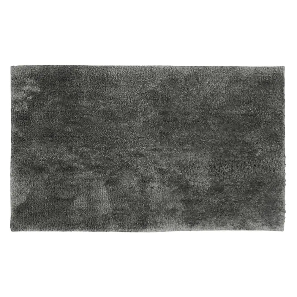 Bambury Ultra soft Microplush Giant Bath Mat 60 x 100cm Pewter Woven Raised Pile - Home & Garden