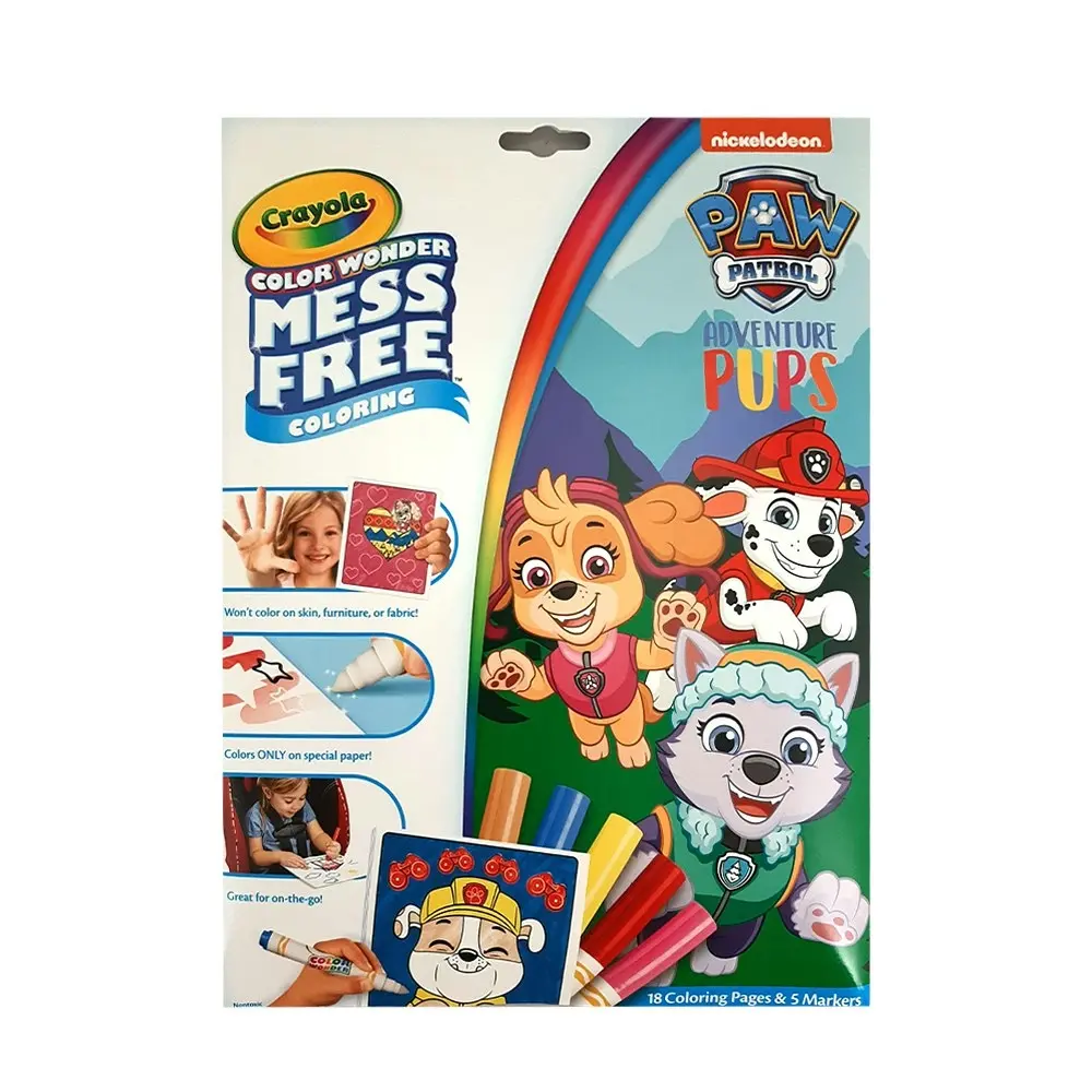Crayola Colour Wonder Mess Free Colouring Pages w/ Marker Paw Patrol Kids 3y+ - Entertainment