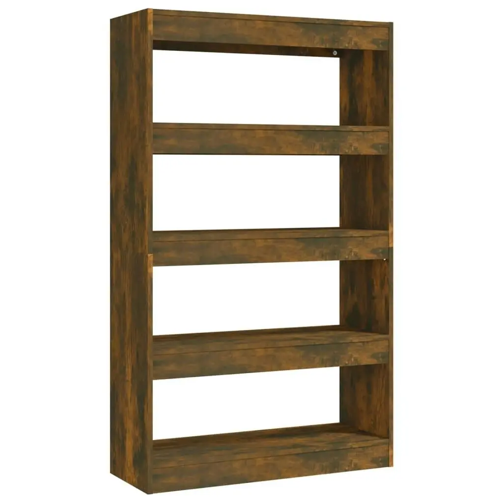 Book Cabinet/Room Divider Smoked Oak 80x30x135 cm Engineered Wood 813620 - Furniture