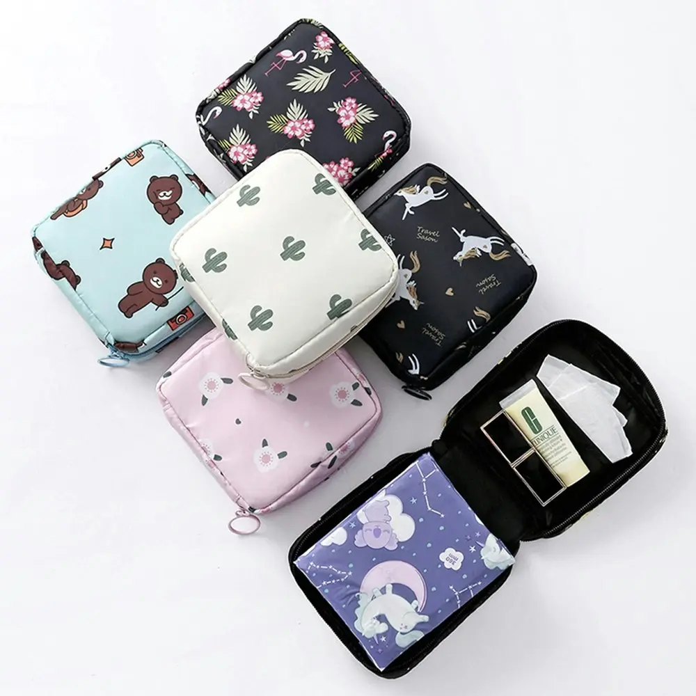 6Pcs Women Tampon Storage Bag Sanitary Pad Pouch Napkin Cosmetic Bags Organizer - Home & Garden