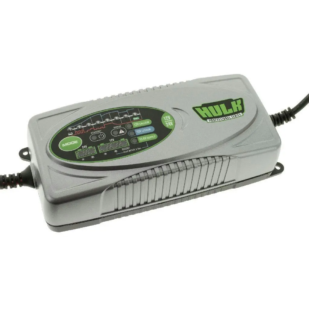 Hulk 4X4 Full Automatic Switchmode 7.5 Amp Car/Vehicle Battery Charger 12/24V - Automotive
