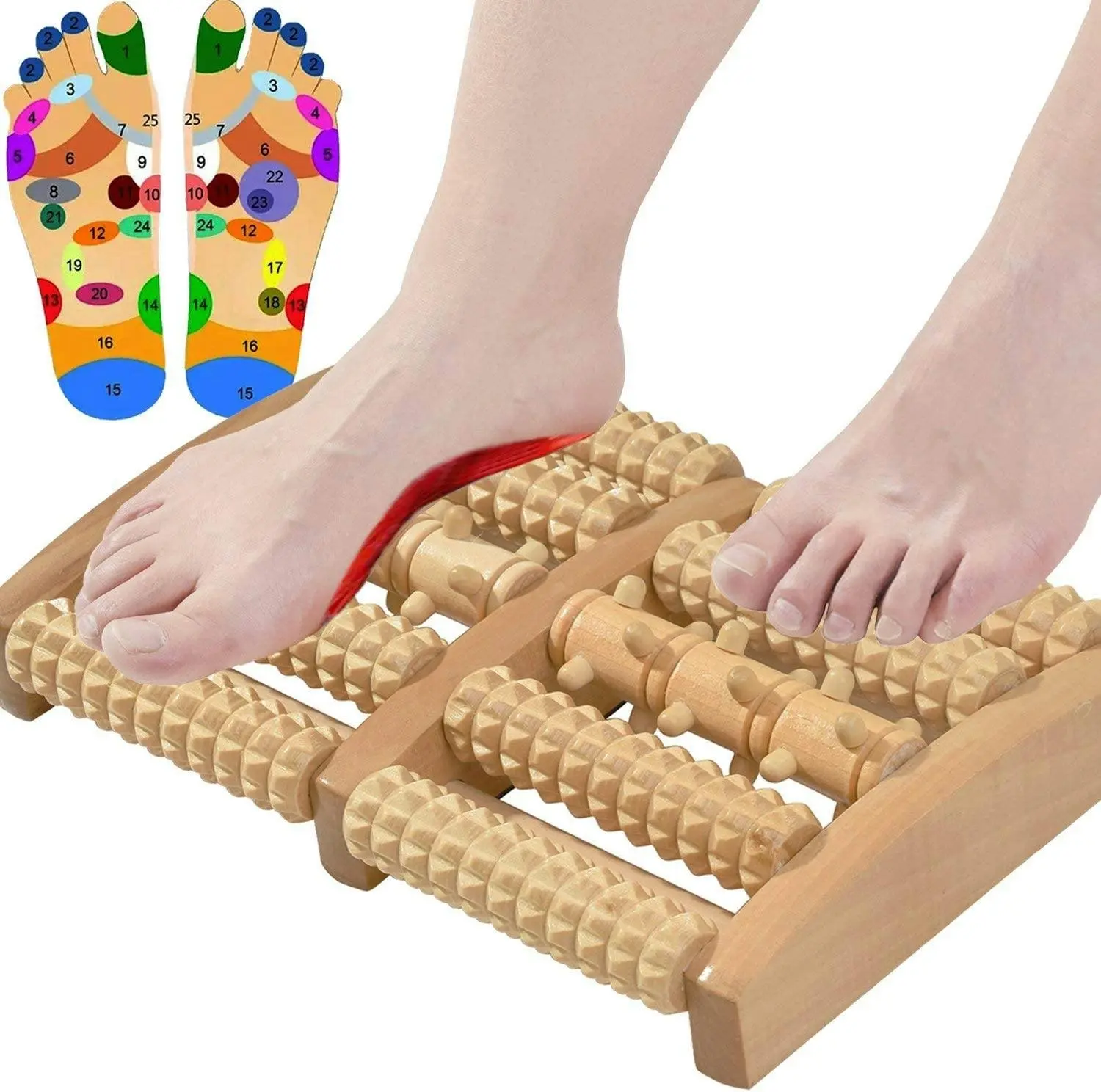 Dual Foot Massager Roller (Large Size) - Sports & Outdoor
