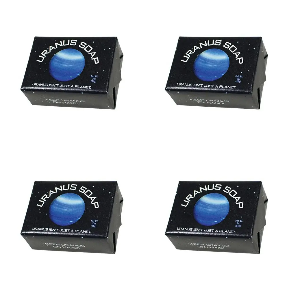4PK Unemployed Philosopher Guild 56g Bathing Bar Body Soap Uranus Fragrance Free - Beauty