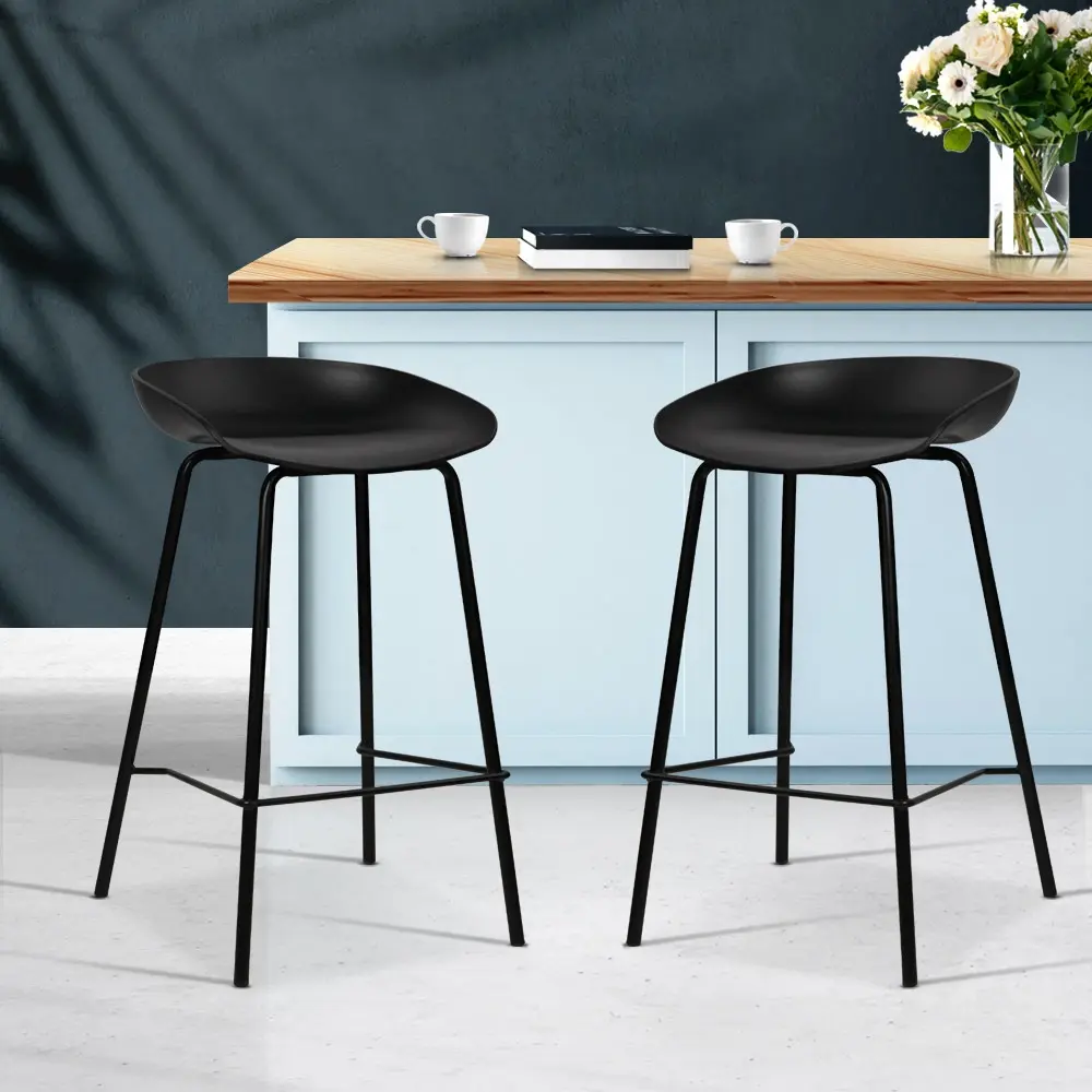 Artiss 2x Bar Stools Kitchen Counter Stools Metal - Furniture