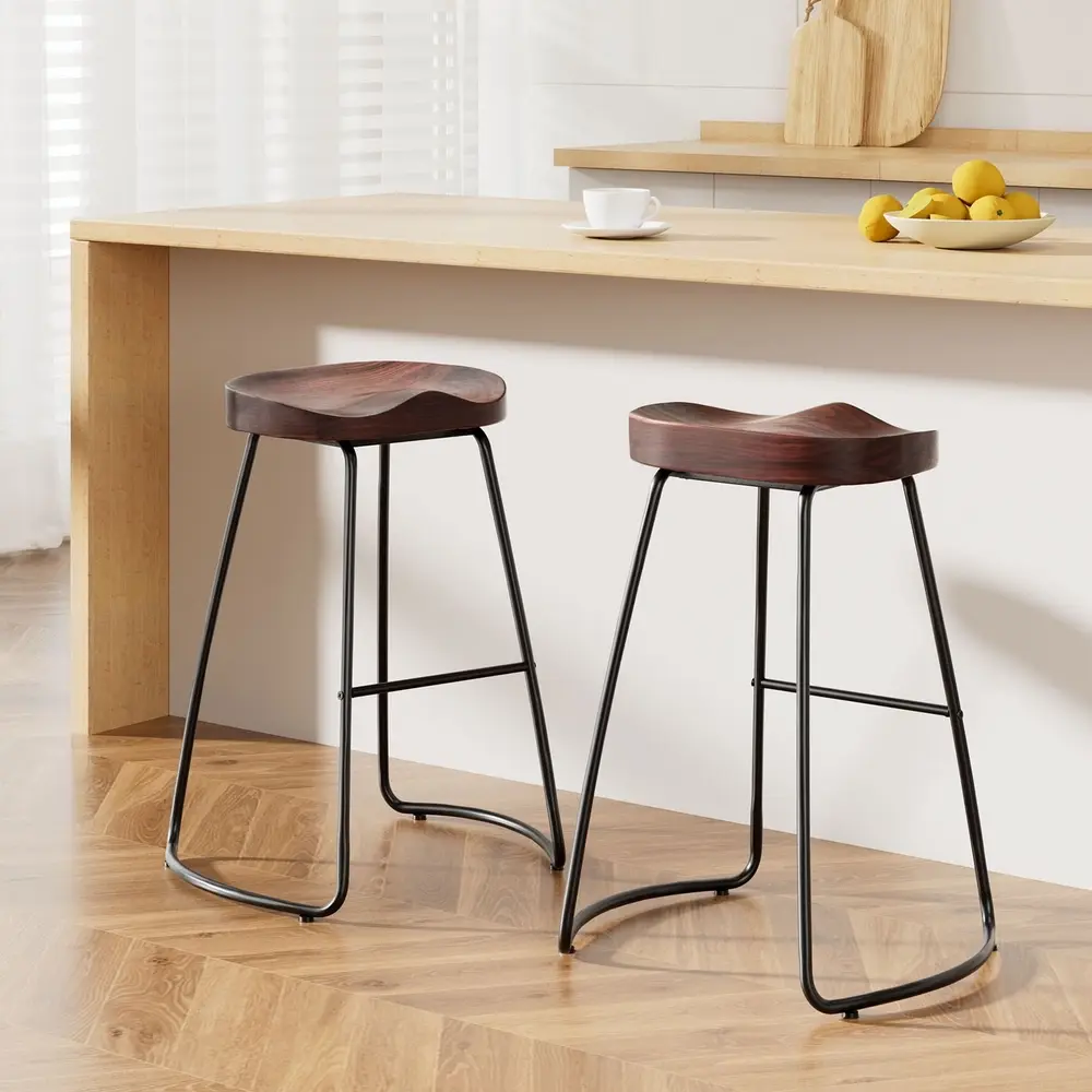 Artiss 2x Bar Stools Tractor Seat 65cm - Furniture