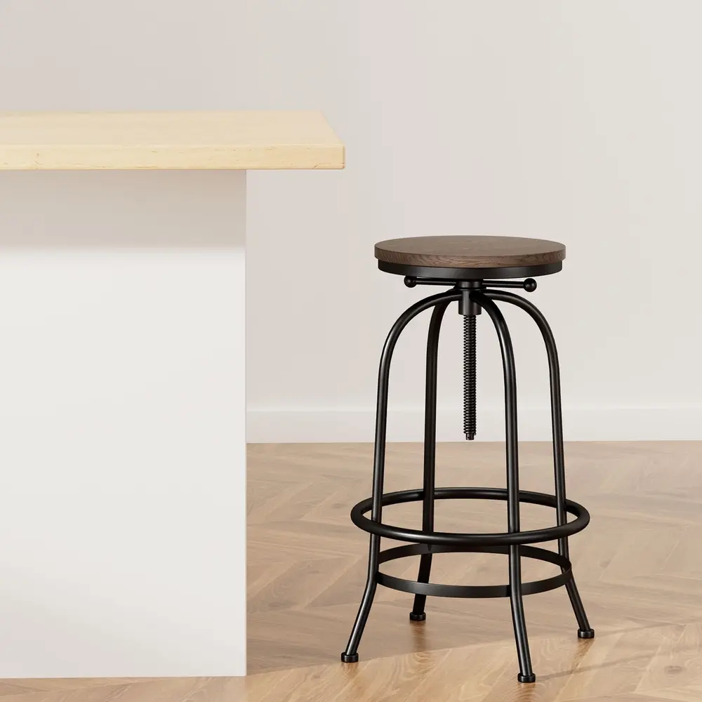 Artiss Bar Stools Adjustable Wood Chairs - Furniture