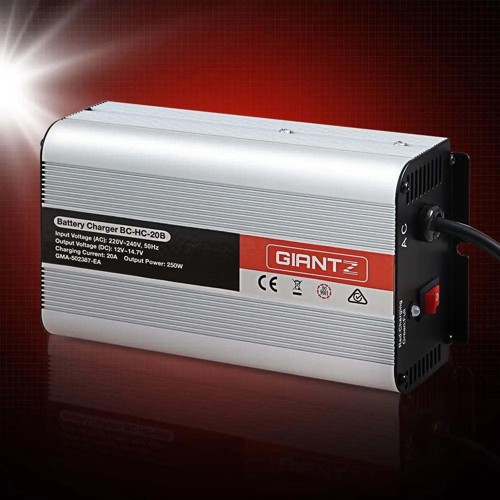 Giantz 12V 20A Car Battery Charger Inverter 20 Amp ATV 4WD Boat Caravan - Automotive