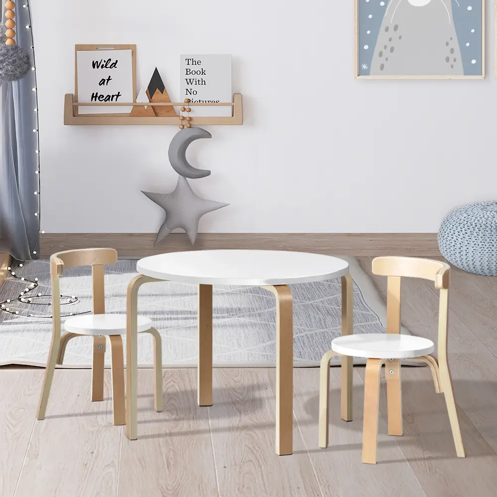 Keezi 3PCS Kids Table and Chairs Set Activity Toy Play Desk - Up to 70% Off Kids & Baby Furniture