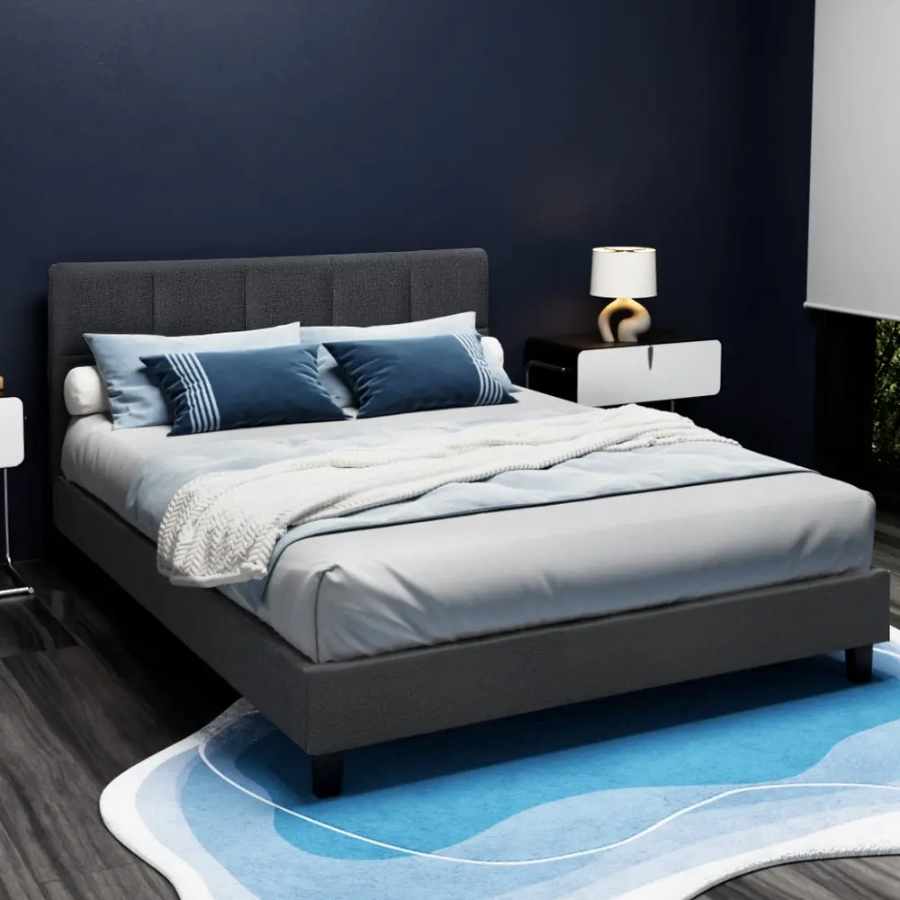 Artiss Bed Frame Queen Size Charcoal TINO - Top Selling Beds