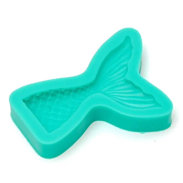 Large Mermaid Tail Silicone Fondant Mould (9.5x7cm) - Home & Garden