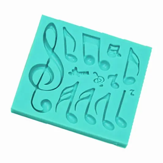 Music Notes Silicone Fondant Mould (11x11cm) - Home & Garden