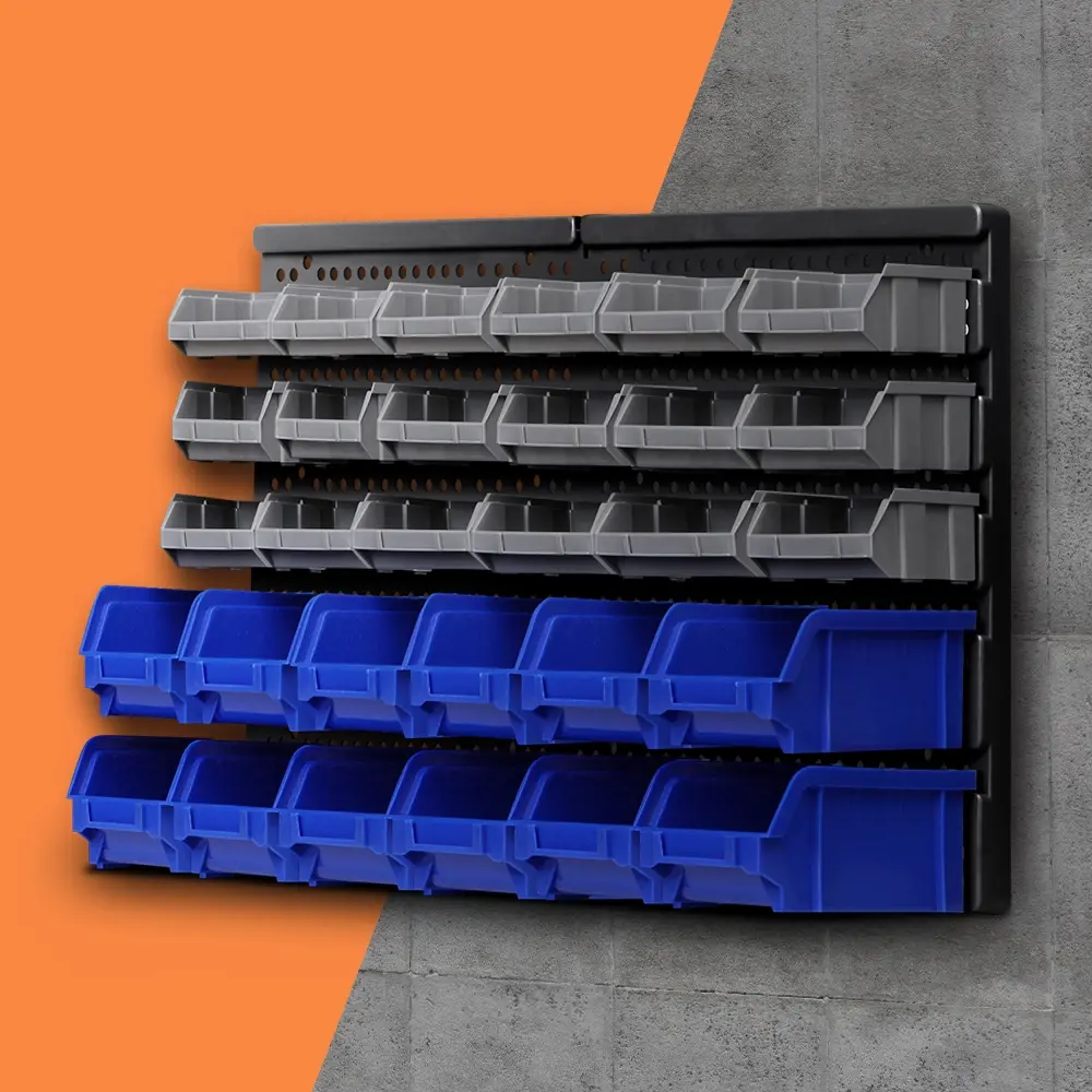 Giantz 30 Storage Bin Rack Wall Mounted - Home & Garden
